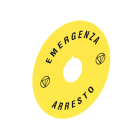 LOVATO - LOVLPXAU112 DISCO PLAST. 90MM EMERGENZA-ARRESTO