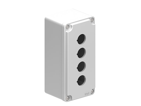 LOVATO LOVLPZM4A8 PULSANTIERA METALLICA GRIGIA A 4 FORI