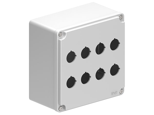 LOVATO - LOVLPZM8CA8 PULSANTIERA METALLICA GRIGIA 2X4 FORI