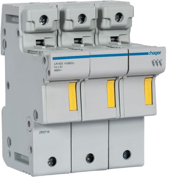 HAGER - HAGLR603 PORTAFUSIB. NONACC. 14X51 3P 4.5M