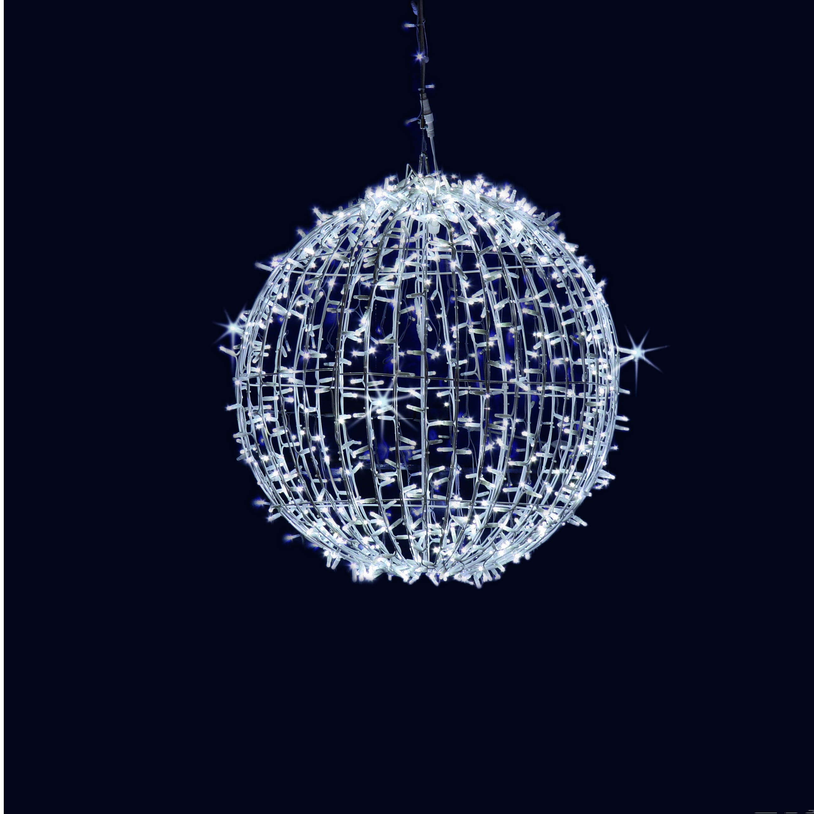 GIOCOPLAST NATALE SP - GCP14410316 SFERA LUCCIOLONA BIANCA D.80 CM,