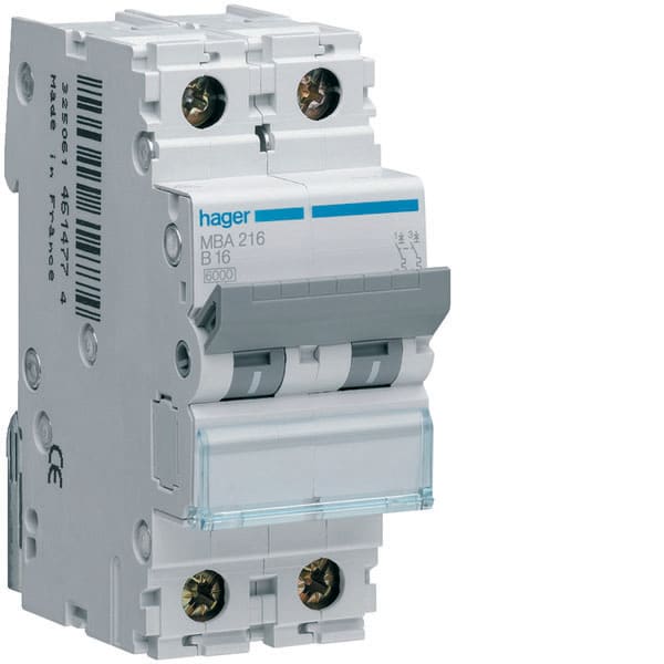HAGER - HAGMBA250 INTERR. AUTOM.2P 50A 6 KA B 2M
