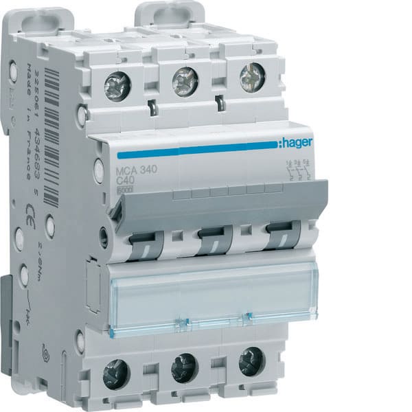 HAGER HAGMCA340 INTERR. AUTOM.3P 40A 6 KA C 3M