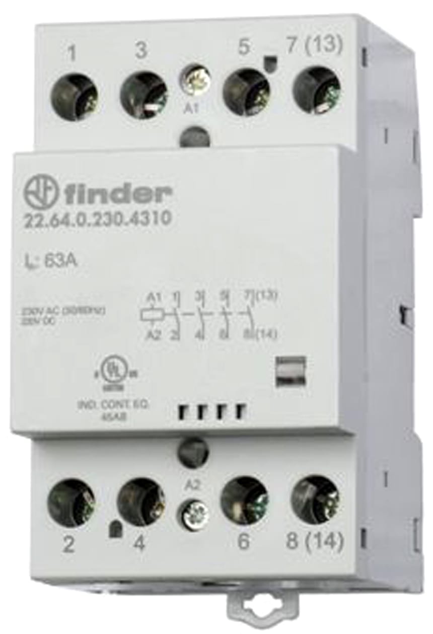 FINDER SPA FIN226400244310 CONTATTORE 65A 4 CONTATTI 52MM