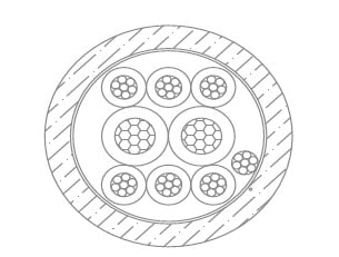 MICRO TEK SRL - MIKAX22056022 2 X 0,50 + 6 X 0,22 PVC BIANCO C4