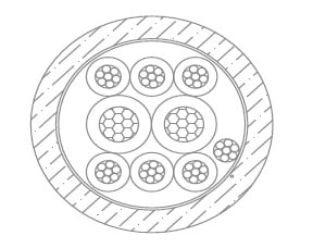 MICRO TEK SRL - MIKAX22058022 2 x 0,50 + 8 x 0,22 PVC bianco C4