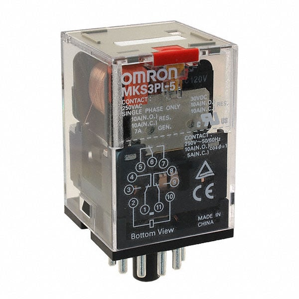 OMRON OMRMKS3PI5AC230-239 RELE-3SPDT.10A250V.UNDECALEPULSANTEDIPRO