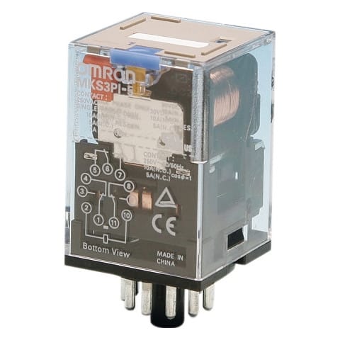 OMRON - OMRMKS3PI5DC110 RELE-3SPDT,10A/250V,UNDECALEPULSANTEDIPR