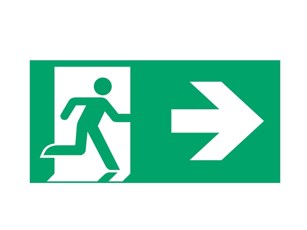 MENVIER CSA SRL - MNV40071354501 PANNELLO LED DX, ISO7010, 20 M