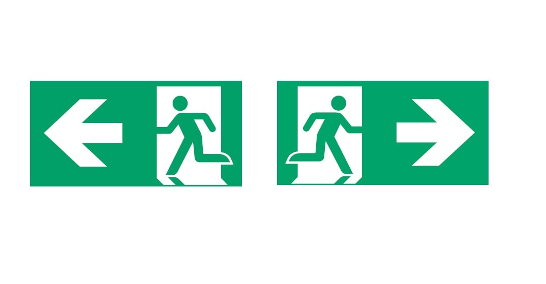 MENVIER CSA SRL - MNV40071354503 PANNELLO LED SX/DX, ISO7010, 20 M