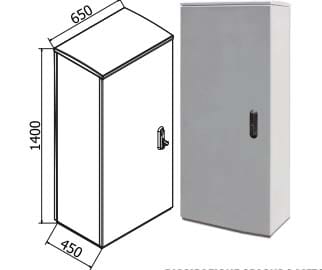 OEC SRL - OECN0ST0311/W ARMADIO 650X1400X450 CON ZOCCOLO NO/SERR