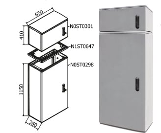 OEC SRL OECN0ST0319 ARMADIO 650X1100X350 + SOPRALZO