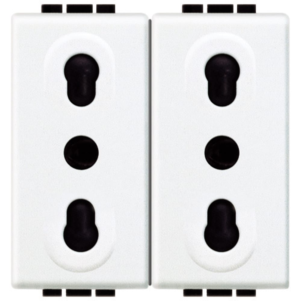 BTICINO BTIN4180/2 LIGHT - PRESA DUPLEX BIPASSO 10/16A