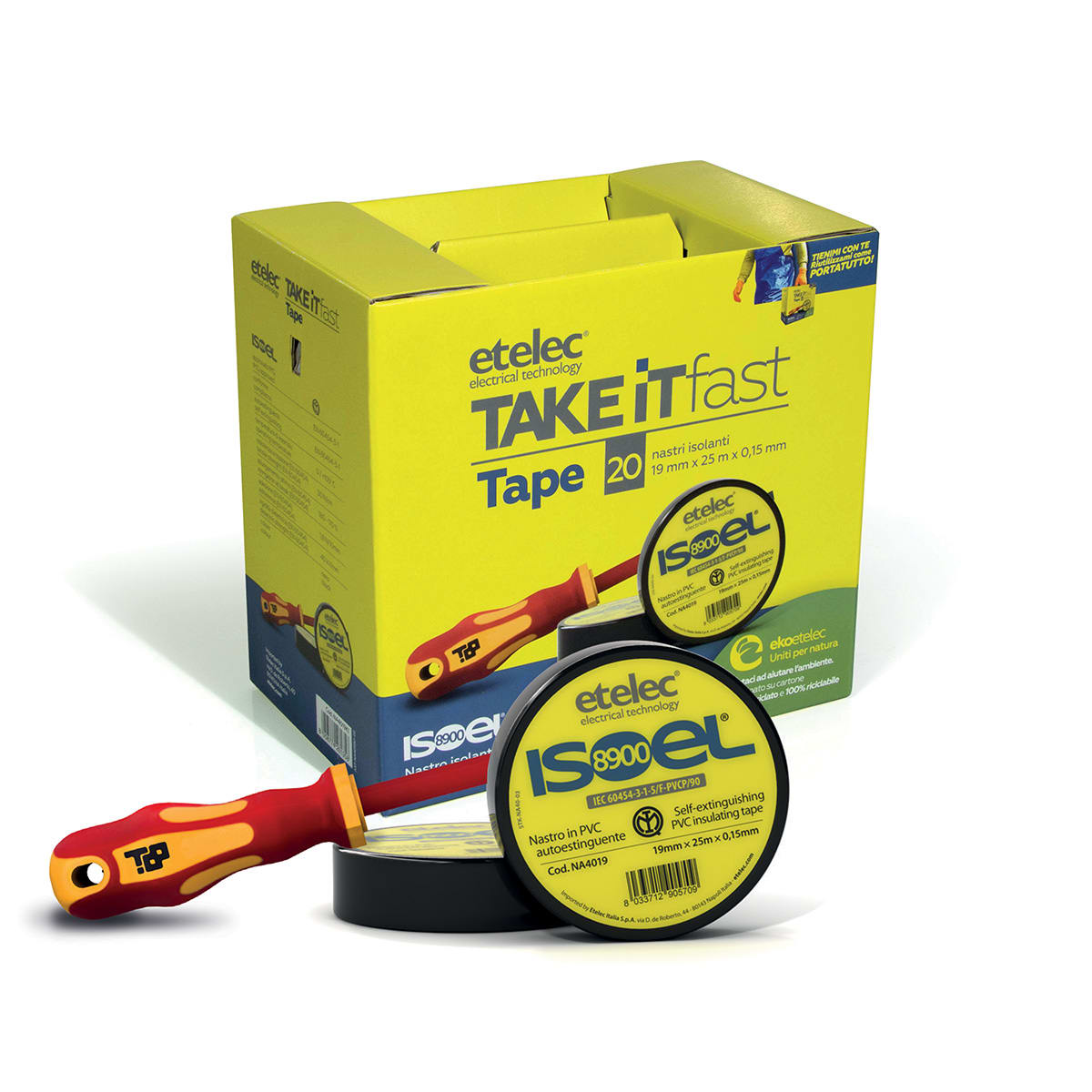 ETELEC ITALIA SPA ETLNA4019K1 NASTRO ISOLANTE KIT 20 PZ + OMAGGIO INCL