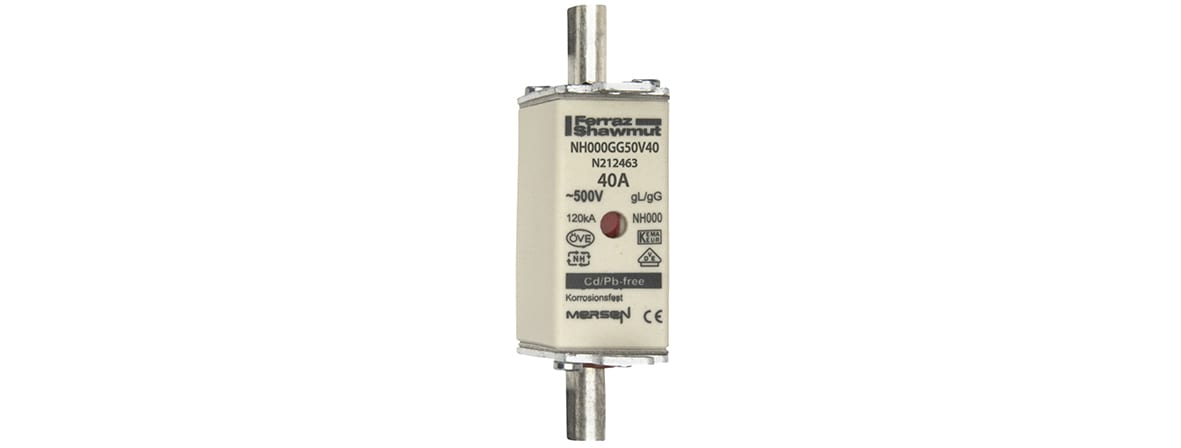 MERSEN ITALIA SPA - XESNH000GG50V40 FUS. NH BT TAGLIA 000 - 500VAC GG 40A