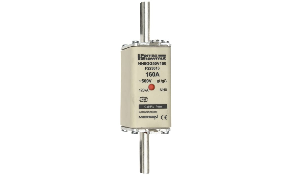MERSEN ITALIA SPA - XESNH0GG50V160 FUS. NH BT TAGLIA 0 - 500VAC GG 160A