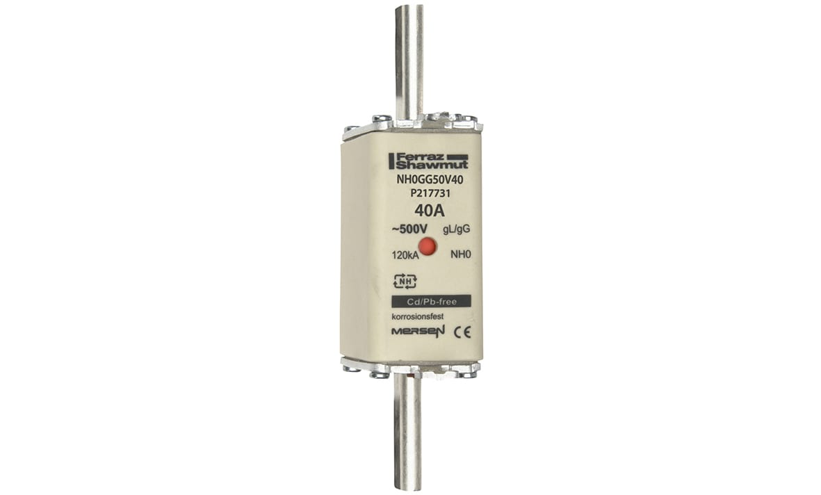 MERSEN ITALIA SPA - XESNH0GG50V40 FUS. NH BT TAGLIA 0 - 500VAC GG 40A