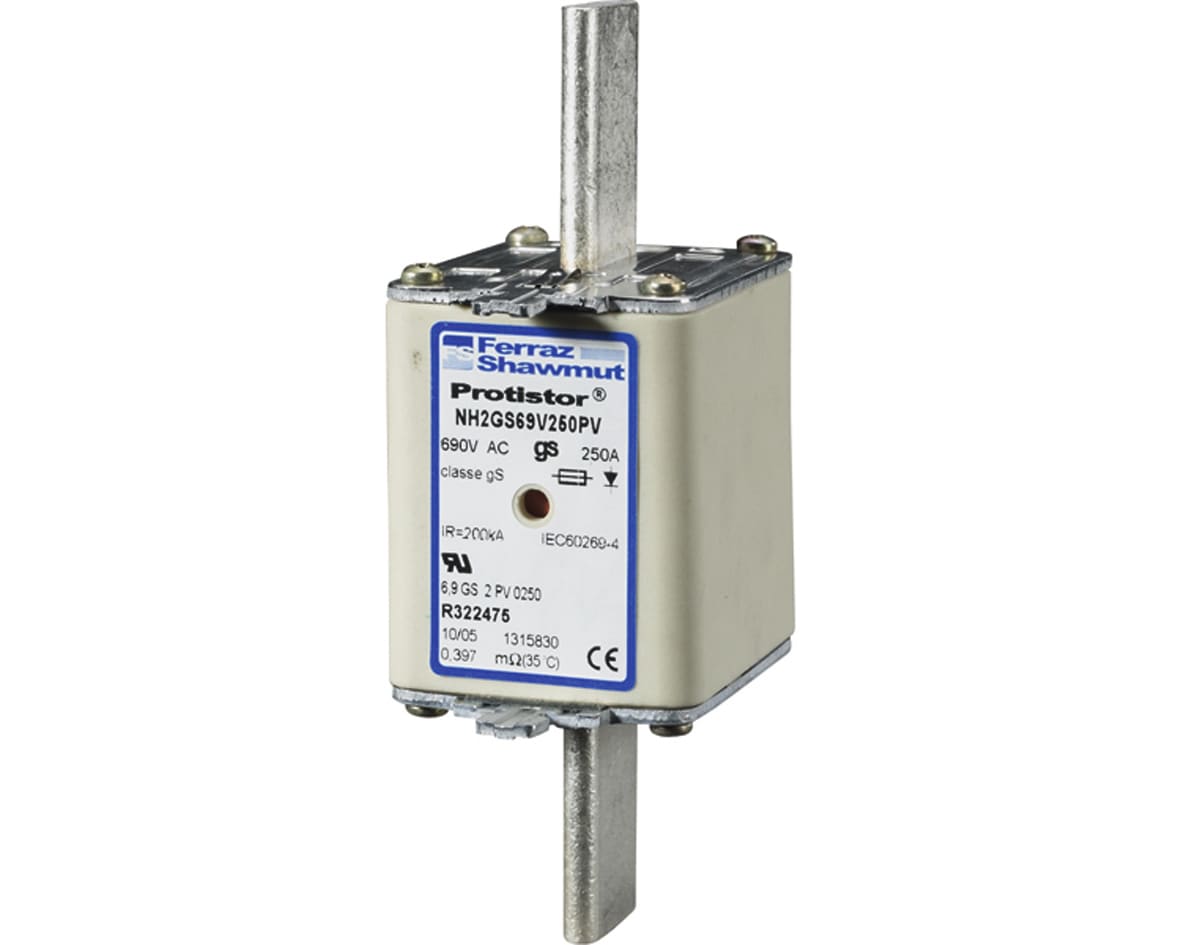 MERSEN ITALIA SPA - XESNH2GS69V250PV FUS. NH T.2 GS 690VAC CON PERC. 250A