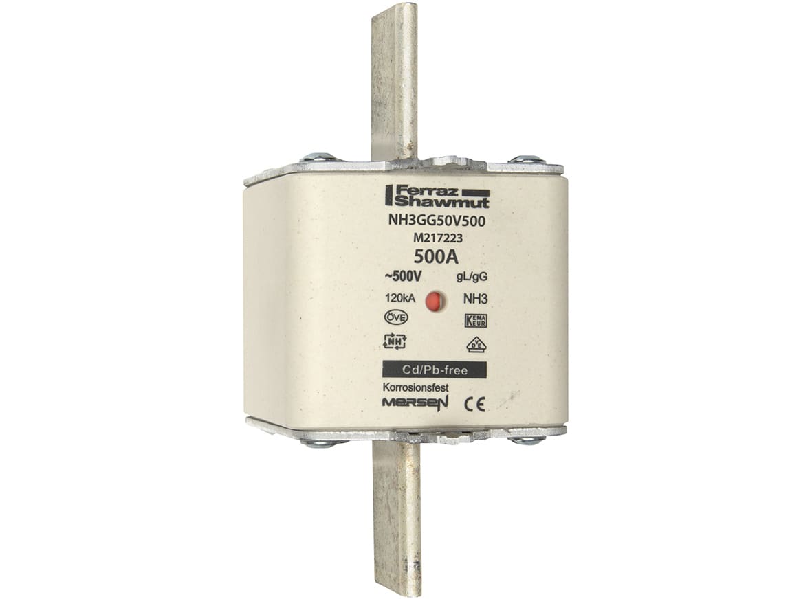 MERSEN ITALIA SPA - XESNH3GG50V500 FUS. NH BT TAGLIA 3 - 500VAC GG 500A