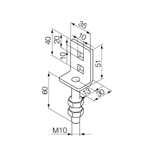 NICE SPA NIC525.10020 STAFFA QUADRO BRERA M10