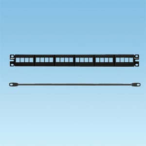 PANDUIT - PANNKFP24KSRBSY NK,MODULAR,PP,W/SRB,FLAT,24P,1RU,EA
