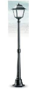 NOBILE ILLUMINAZIONE - NOB2005/06/NE LAMPIONE H 115 QUADRA MEDIA NE