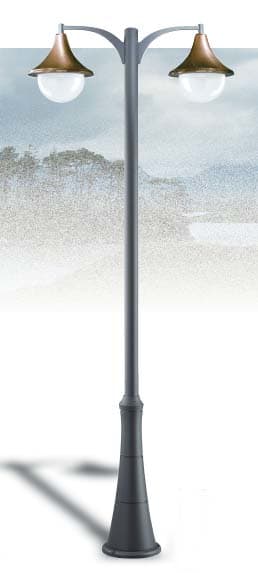 NOBILE ITALIA NOB2083/09/06/NA LAMPIONE H284 2 LUCI LAMPARA GRANDE RAME
