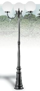 NOBILE ILLUMINAZIONE - NOB5013/11/X/NE LAMPIONE 3 LUCI SF.ARTISTICA C/PROLUN NE