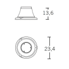 NOBILE ITALIA - NOBBASE P.TONDA/NE BASE TONDA PER LAMPIONI PICCOLI NERA