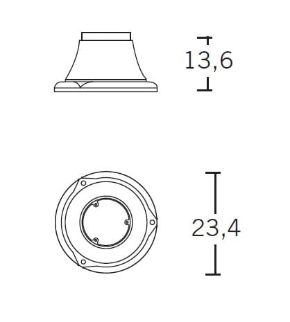 NOBILE ILLUMINAZIONE - NOBBASE P.TONDA/NA BASE TONDA PER LAMPIONI PICCOLI ANTRAC.