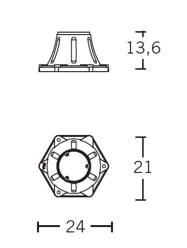 NOBILE ILLUMINAZIONE - NOBBASE PICCOLA/BI BASE PER LAMPIONI PICCOLI BIANCA