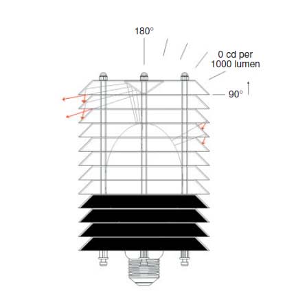 NOBILE ILLUMINAZIONE - NOBFR/PARK/CIL FRANGILUCE DODICI LAMELLE NERO