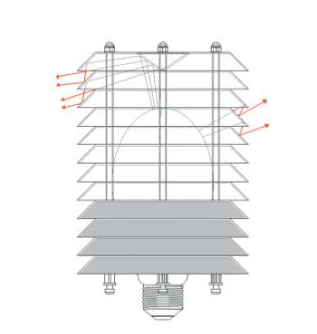 NOBILE ILLUMINAZIONE - NOBFR/PARK/SP. FRANGILUCE DODICI LAMELLE ALLUMINIO