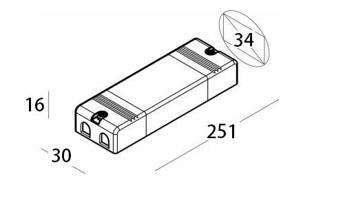 NOVALUX S.P.A. - NOX101301.99 ALIM. SLIM LED 24V - 45W PER SISTEMI