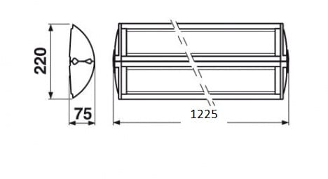 NOVALUX SPA NOXA1133GR EASY: MODULO STRUT. L1225 BIL. DIR. GRI