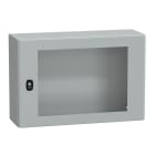 SCHNEIDER ELECTRIC - SNRNSYS3D4620T Cassetta in acciaio montata a parete, PanelSeT S3D, porta trasparente, senza piastra di montaggio, 400x600x200mm, IP66, IK08
