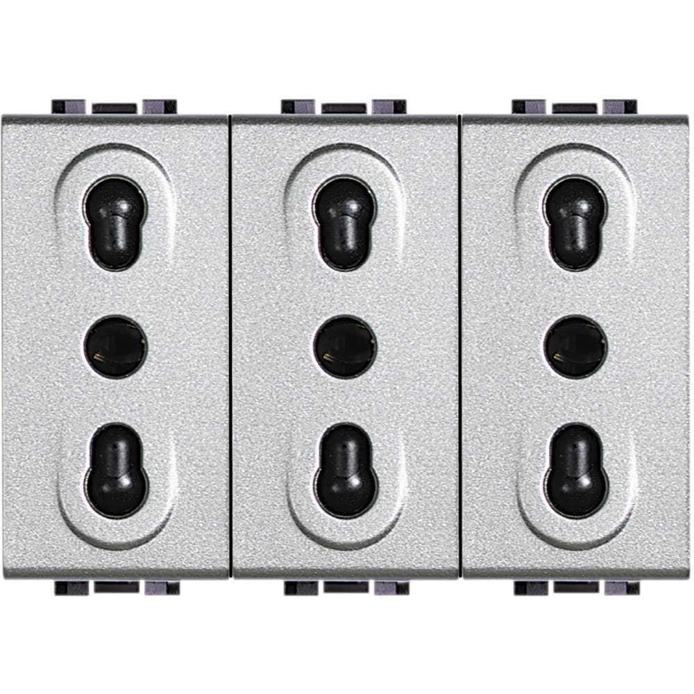 BTICINO BTINT4180/3 LIGHT TECH - PRESA TRIPLEX BIPASSO 10/16