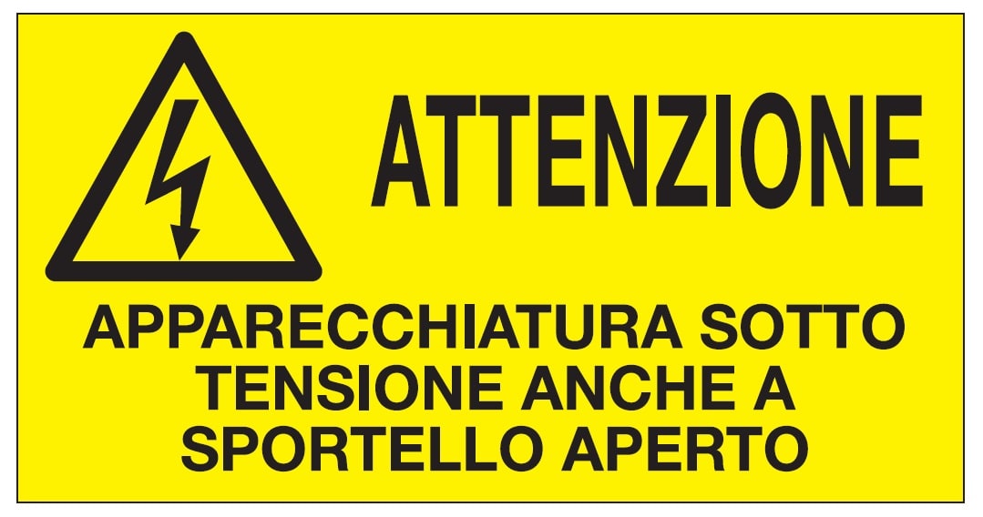 OCMEI SRL OCM6ET2312 CF.10F ETICH. APP SOTTO TENSIONE 330X170