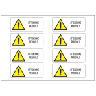 OCMEI SRL - OCM6ET2501 CF.10F ETICH.PERICOLO105X45 (8XF)