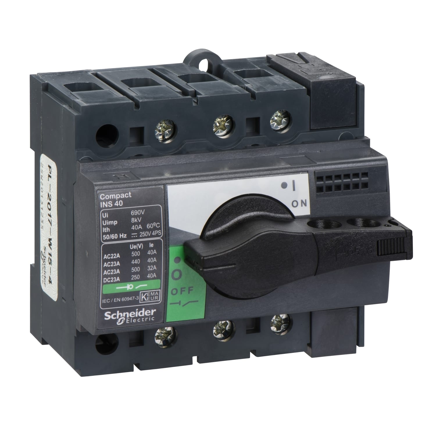 SCHNEIDER ELECTRIC SNR28900 INS40 3P MANOPOLA NERA