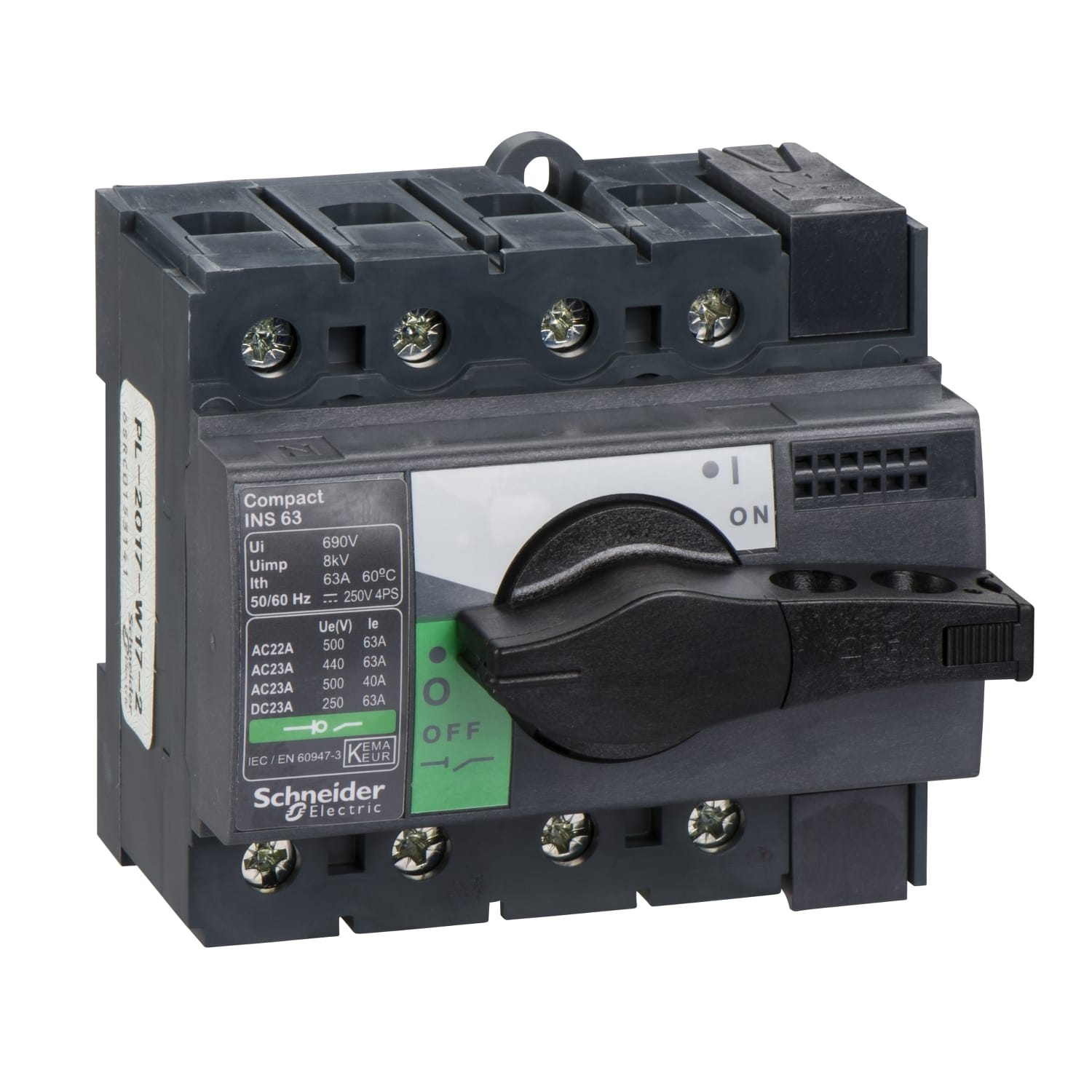 SCHNEIDER ELECTRIC SNR28903 INS63 4P MANOPOLA NERA