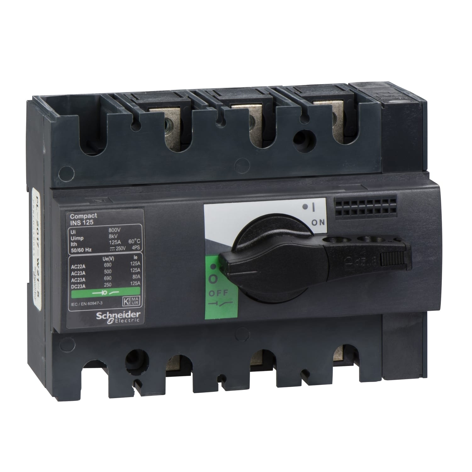 SCHNEIDER ELECTRIC SNR28910 INS125 3P MANOPOLA NERA