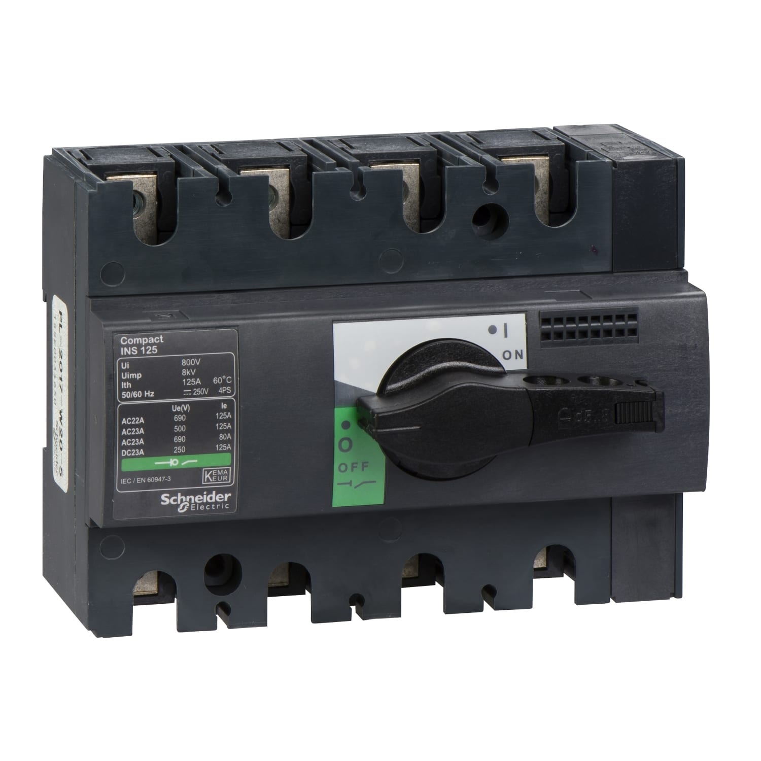 SCHNEIDER ELECTRIC SNR28911 INS125 4P MANOPOLA NERA