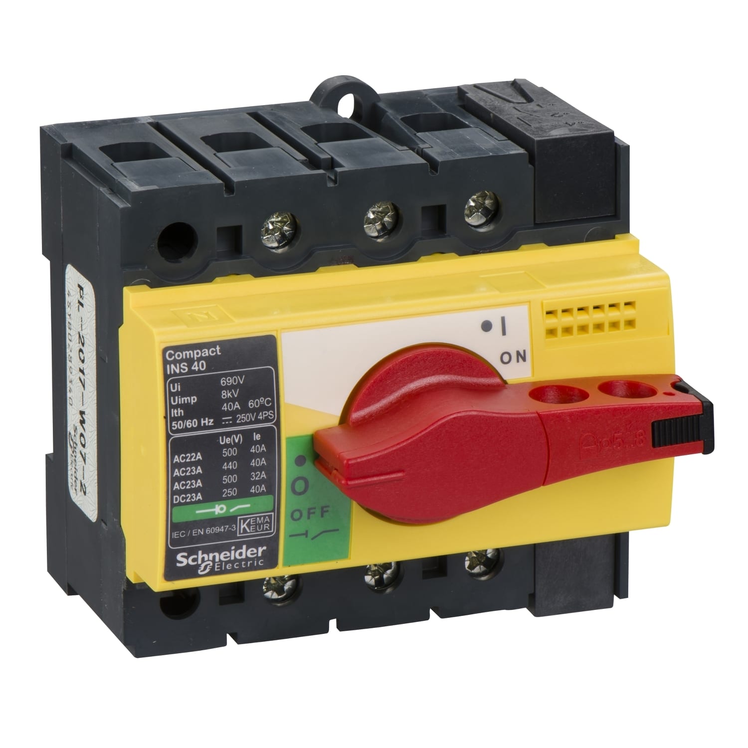 SCHNEIDER ELECTRIC SNR28916 INS40 3P MANOPOLA ROSSA