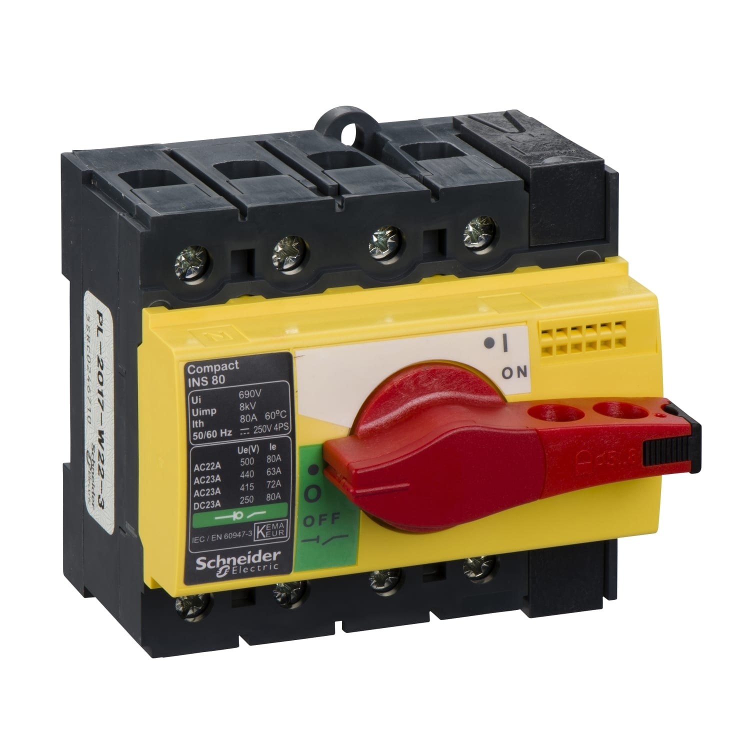 SCHNEIDER ELECTRIC SNR28921 INS80 4P MANOPOLA ROSSA