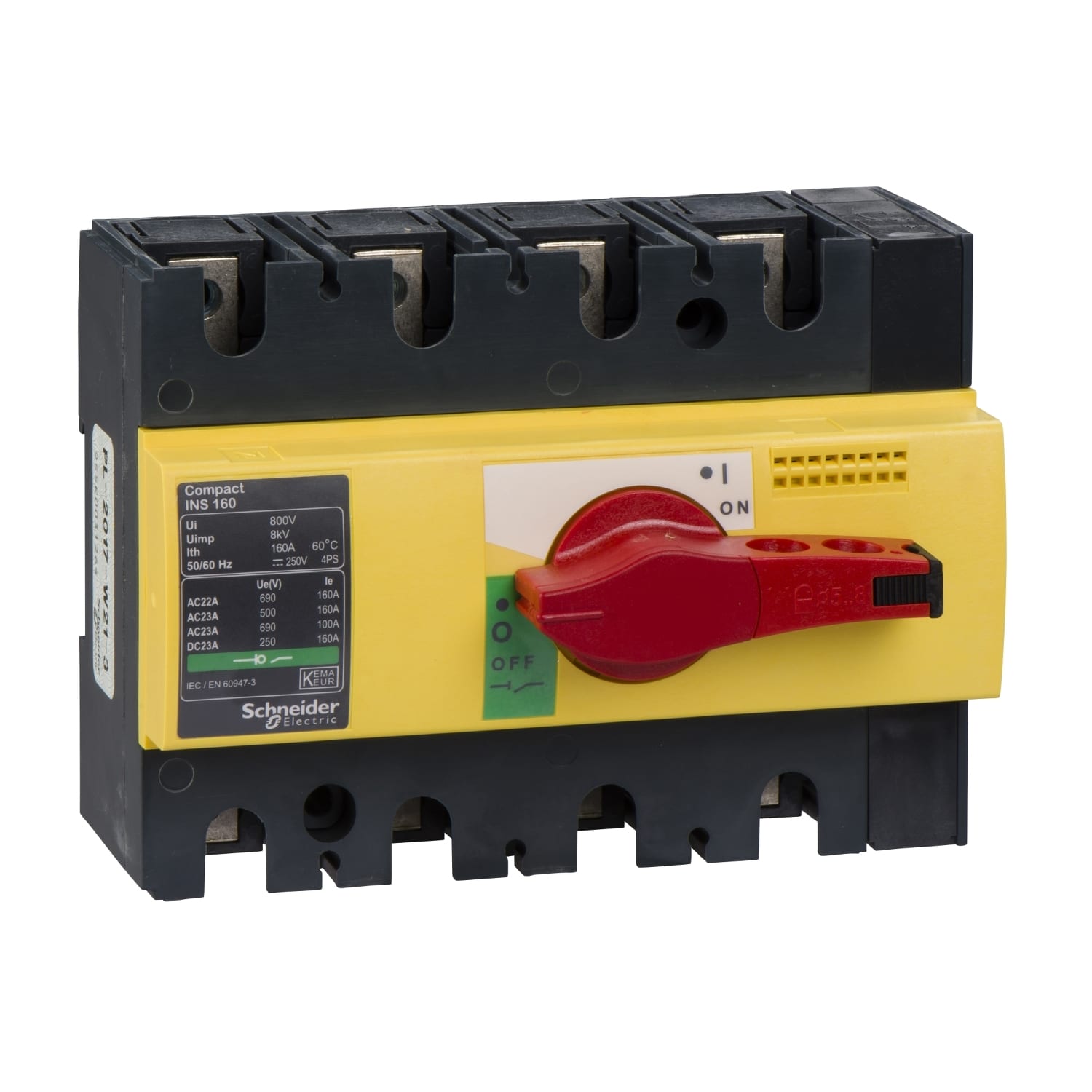 SCHNEIDER ELECTRIC SNR28929 INS160 4P MANOPOLA ROSSA