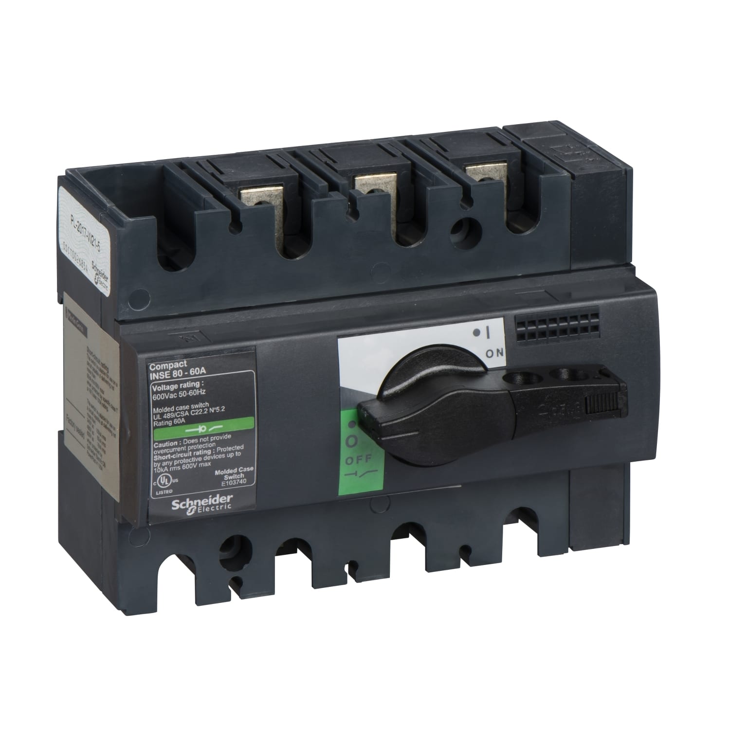 SCHNEIDER ELECTRIC SNR28996 INSE80 60A 3P MANOPOLA NERA