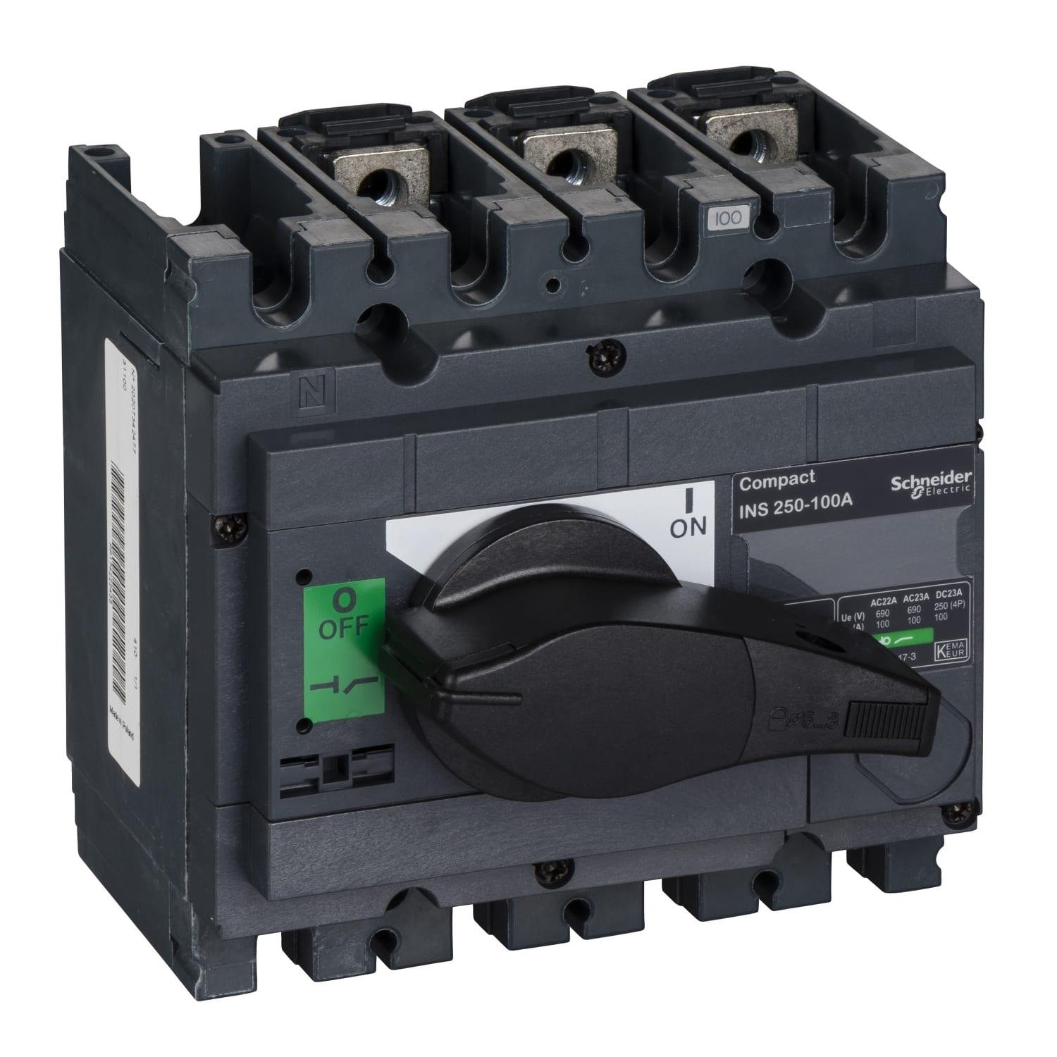 SCHNEIDER ELECTRIC SNR31100 INS250 100A FISSO ANT 3P MAN NERA