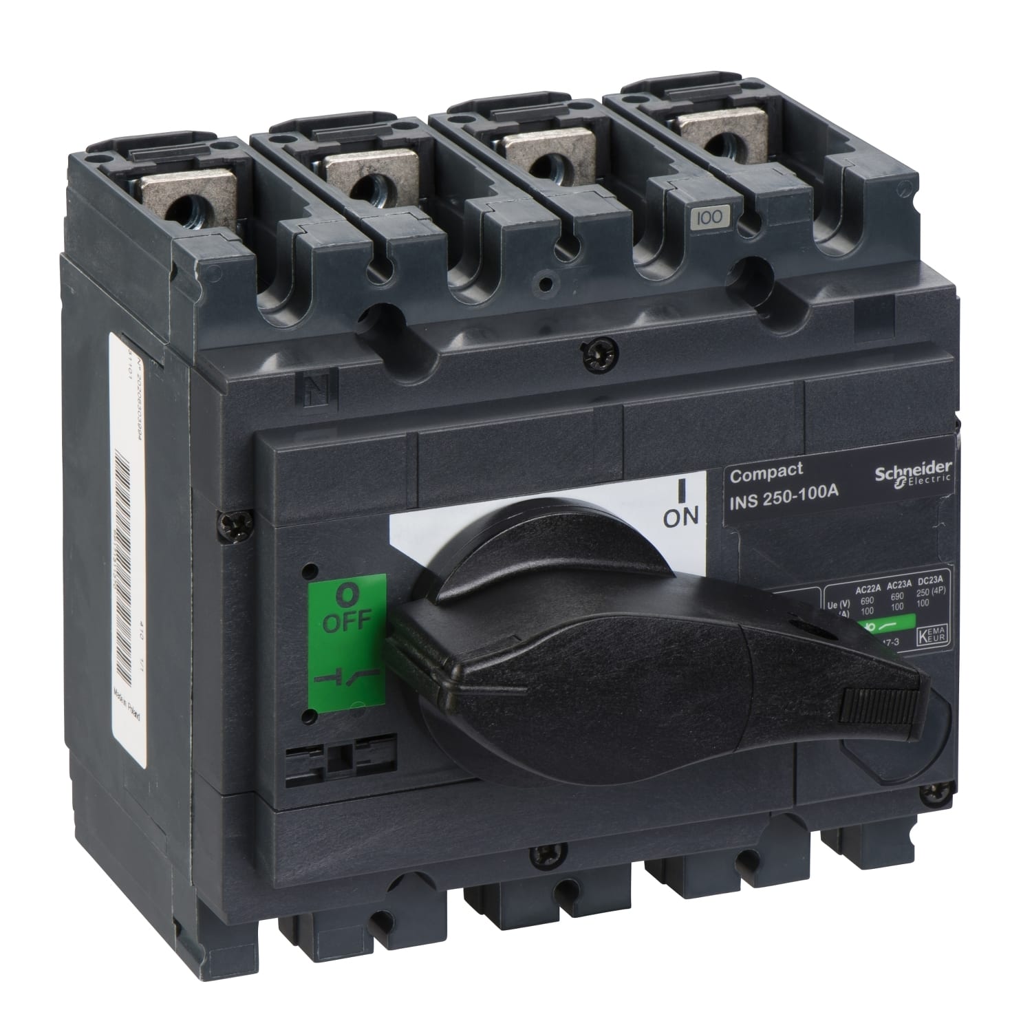 SCHNEIDER ELECTRIC SNR31101 INS250 100A FISSO ANT 4P MAN NERA