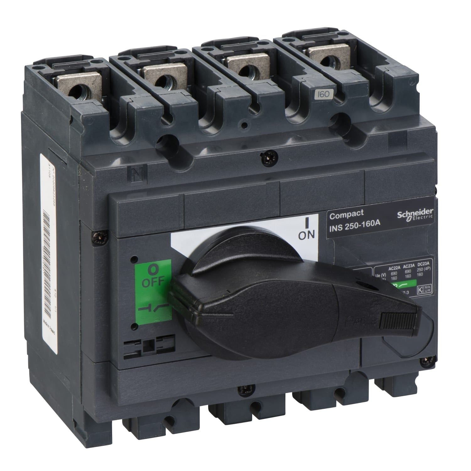SCHNEIDER ELECTRIC SNR31105 INS250 160A FISSO ANT 4P MAN NERA